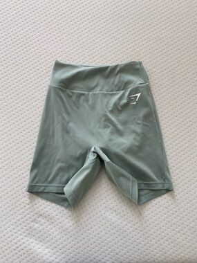 Gymshark Sage Green High-Rise Bike Shorts